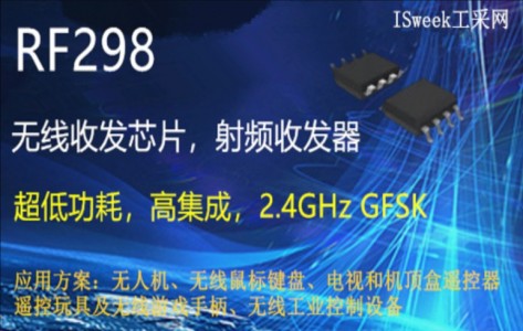 用于實(shí)現(xiàn)無線數(shù)據(jù)傳輸和通信連接的2.4GHz無線芯片-RF298