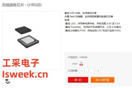 芯片集成度高，性價比好并集成DSP內(nèi)核的無線接收芯片