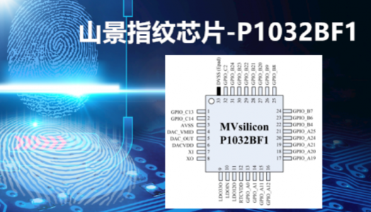 具有大型嵌入式SRAM，用于一般MCU應用程序的指紋芯片-P1032BF1