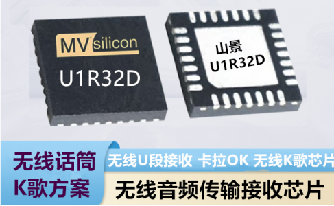 無線話筒K歌方案-山景U1R32D內置MCU無線U段接收芯片